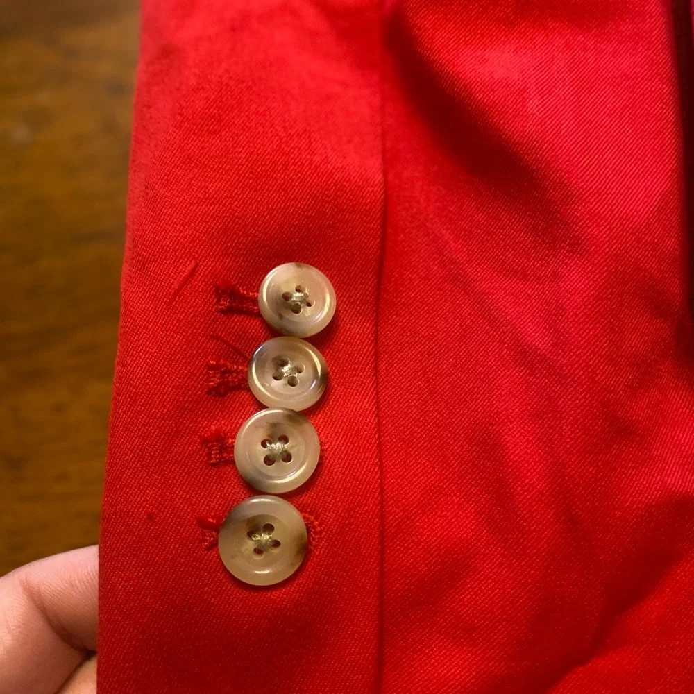 J. Crew Red Schoolboy Style Blazer